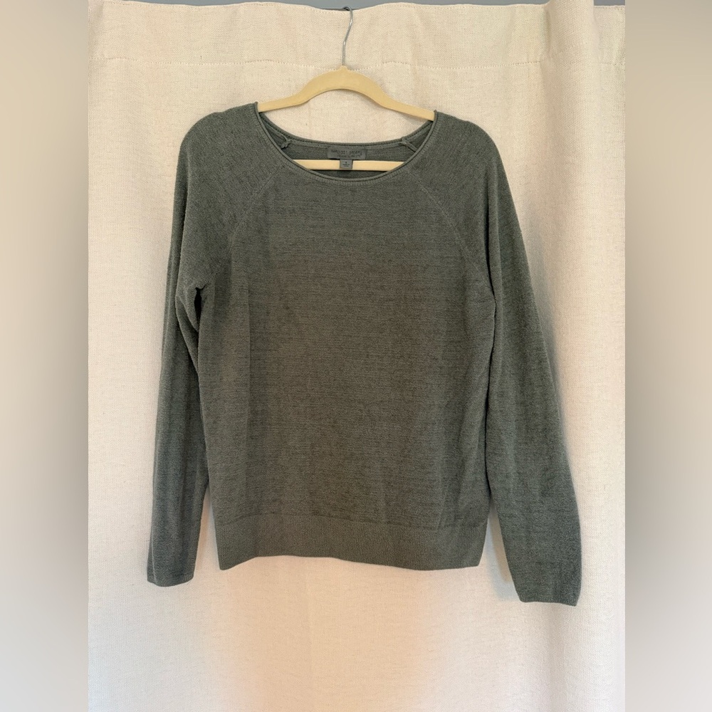 Barefoot Dreams Green Crew Neck Sweater